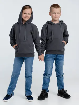 Худи детское Kirenga Kids 2.0, темно-серое (графит) — фото 9