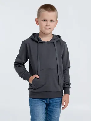 Худи детское Kirenga Kids 2.0, темно-серое (графит) — фото 3