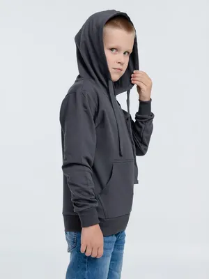 Худи детское Kirenga Kids 2.0, темно-серое (графит) — фото 5