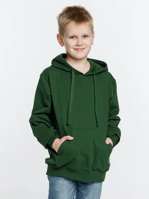 Худи детское Kirenga Kids 2.0, темно-зеленое — фото 6