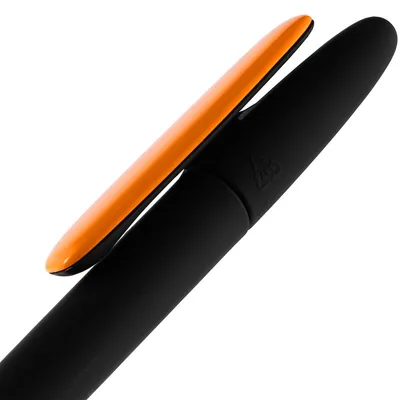 Ручка шариковая Prodir DS5 TRR-P Soft Touch, черная с оранжевым — фото 5
