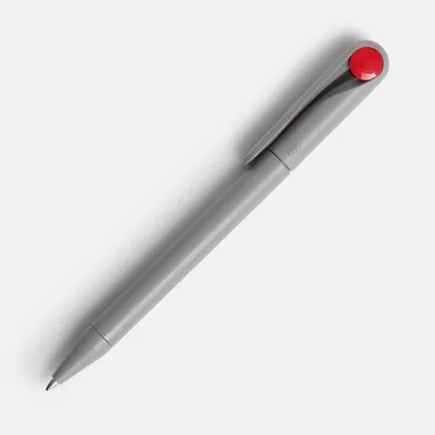 Ручка шариковая Prodir DS1 TMM Dot, серая с красным — фото 3