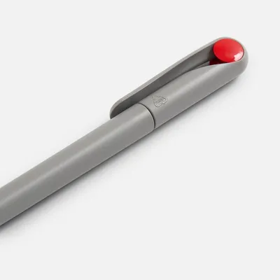 Ручка шариковая Prodir DS1 TMM Dot, серая с красным — фото 4