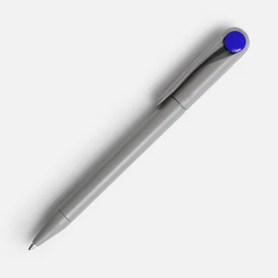 Ручка шариковая Prodir DS1 TMM Dot, серая с синим — фото 3