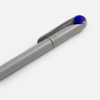 Ручка шариковая Prodir DS1 TMM Dot, серая с синим — фото 4