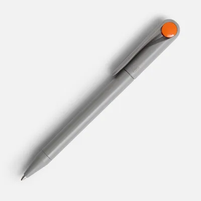Ручка шариковая Prodir DS1 TMM Dot, серая с оранжевым — фото 3