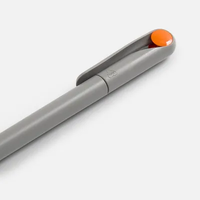 Ручка шариковая Prodir DS1 TMM Dot, серая с оранжевым — фото 4