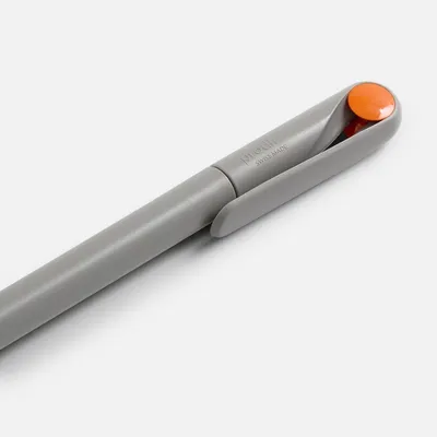Ручка шариковая Prodir DS1 TMM Dot, серая с оранжевым — фото 5