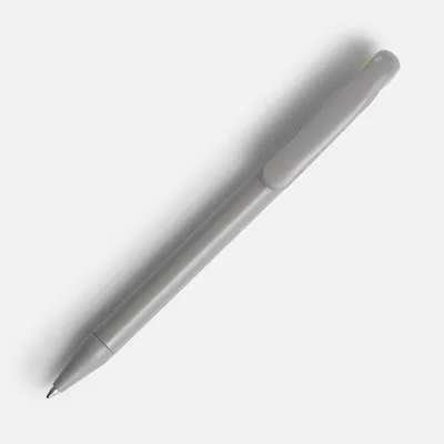 Ручка шариковая Prodir DS1 TMM Dot, серая с ярко-зеленым — фото 2