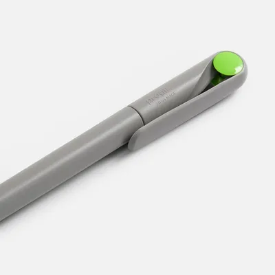Ручка шариковая Prodir DS1 TMM Dot, серая с ярко-зеленым — фото 5