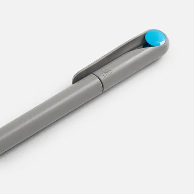 Ручка шариковая Prodir DS1 TMM Dot, серая с голубым — фото 4