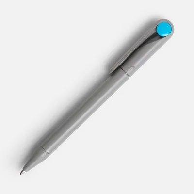 Ручка шариковая Prodir DS1 TMM Dot, серая с голубым — фото 3
