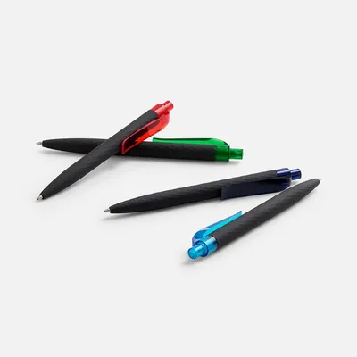 Ручка шариковая Prodir QS01 PRT-T Soft Touch, черная с красным — фото 7