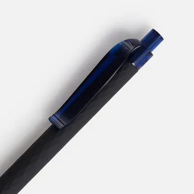 Ручка шариковая Prodir QS01 PRT-T Soft Touch, черная с синим — фото 4
