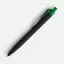 Ручка шариковая Prodir QS01 PRT-T Soft Touch, черная с зеленым