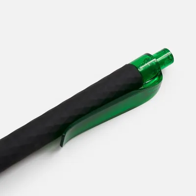 Ручка шариковая Prodir QS01 PRT-T Soft Touch, черная с зеленым — фото 5