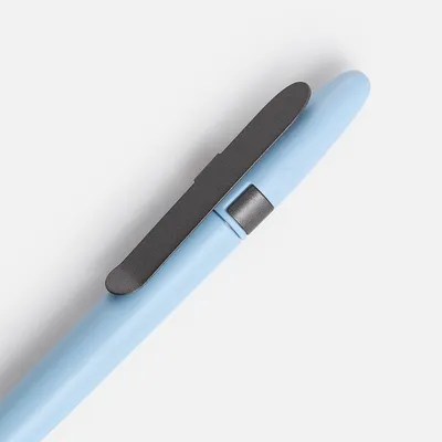 Ручка шариковая Prodir DS5 TSM Metal Clip, голубая с серым — фото 4