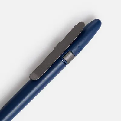 Ручка шариковая Prodir DS5 TSM Metal Clip, синяя с серым — фото 4