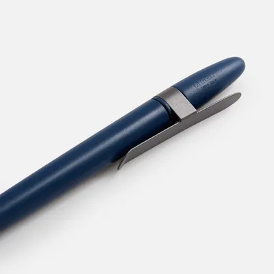 Ручка шариковая Prodir DS5 TSM Metal Clip, синяя с серым — фото 5