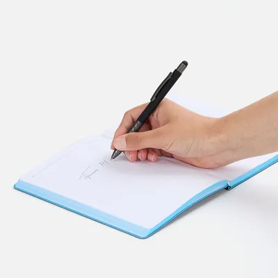 Ручка шариковая Digit Soft Touch со стилусом, черная — фото 4
