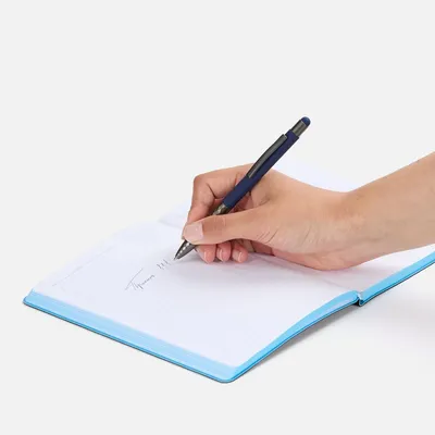 Ручка шариковая Digit Soft Touch со стилусом, синяя — фото 4