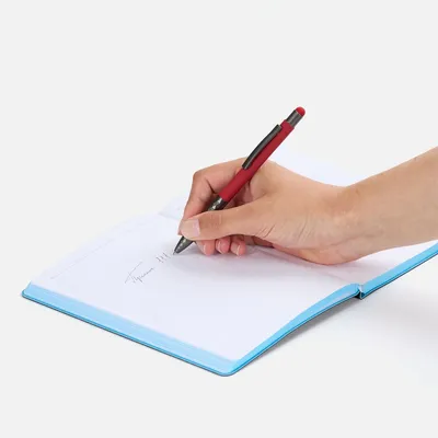 Ручка шариковая Digit Soft Touch со стилусом, красная — фото 4