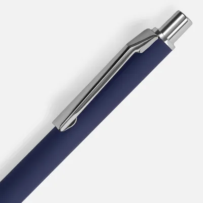 Ручка шариковая Lobby Soft Touch Chrome, синяя — фото 3