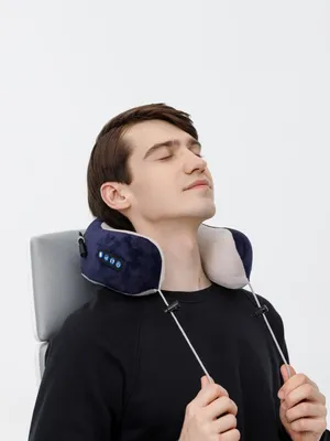 Дорожная подушка-массажер inRelax, синяя — фото 12