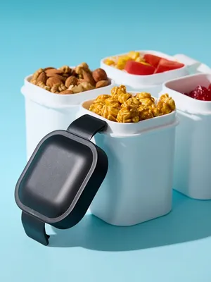 Ланчбокс для снеков Lunch Crunch, белый с черным — фото 4