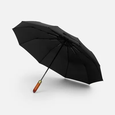 Зонт складной Cloudburst в подарочной упаковке, черный — фото 1