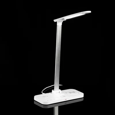 Настольная лампа с беспроводной зарядкой Power Light, белая — фото 10
