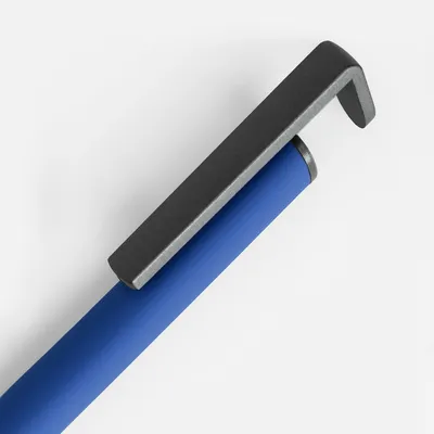 Ручка шариковая Standic с подставкой для телефона, синяя — фото 3