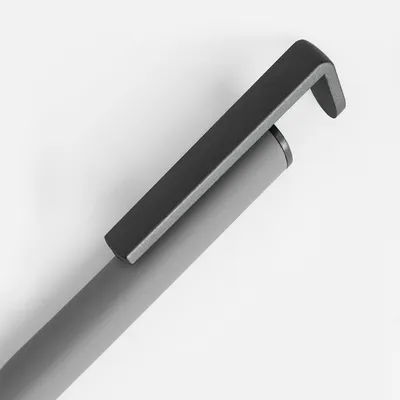 Ручка шариковая Standic с подставкой для телефона, серая — фото 3