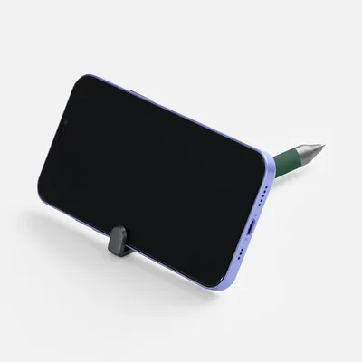 Ручка шариковая Standic с подставкой для телефона, зеленая — фото 5