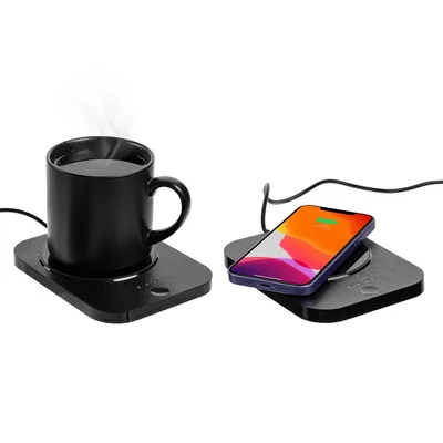 Кружка с подогревом и беспроводной зарядкой dualBase plus, черная — фото 9