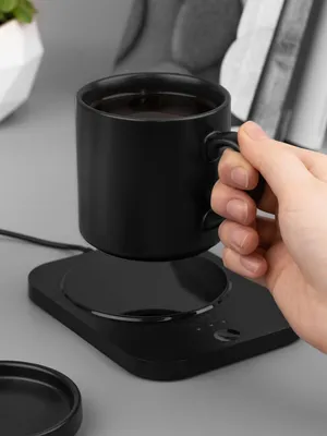 Кружка с подогревом и беспроводной зарядкой dualBase plus, черная — фото 13
