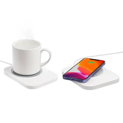 Кружка с подогревом и беспроводной зарядкой dualBase plus, белая — фото 9