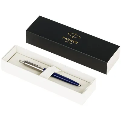 Ручка шариковая Parker Jotter Originals Navy Blue Chrome CT, темно-синяя — фото 4