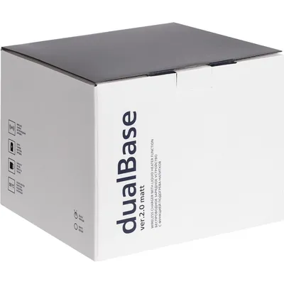 Кружка с подогревом и беспроводной зарядкой dualBase ver. 2.0 Matt, белая — фото 15