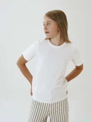 Футболка детская T-Bolka Kids, белая (белоснежная) — фото 3