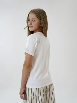 Футболка детская T-Bolka Kids, белая (белоснежная) — фото 4