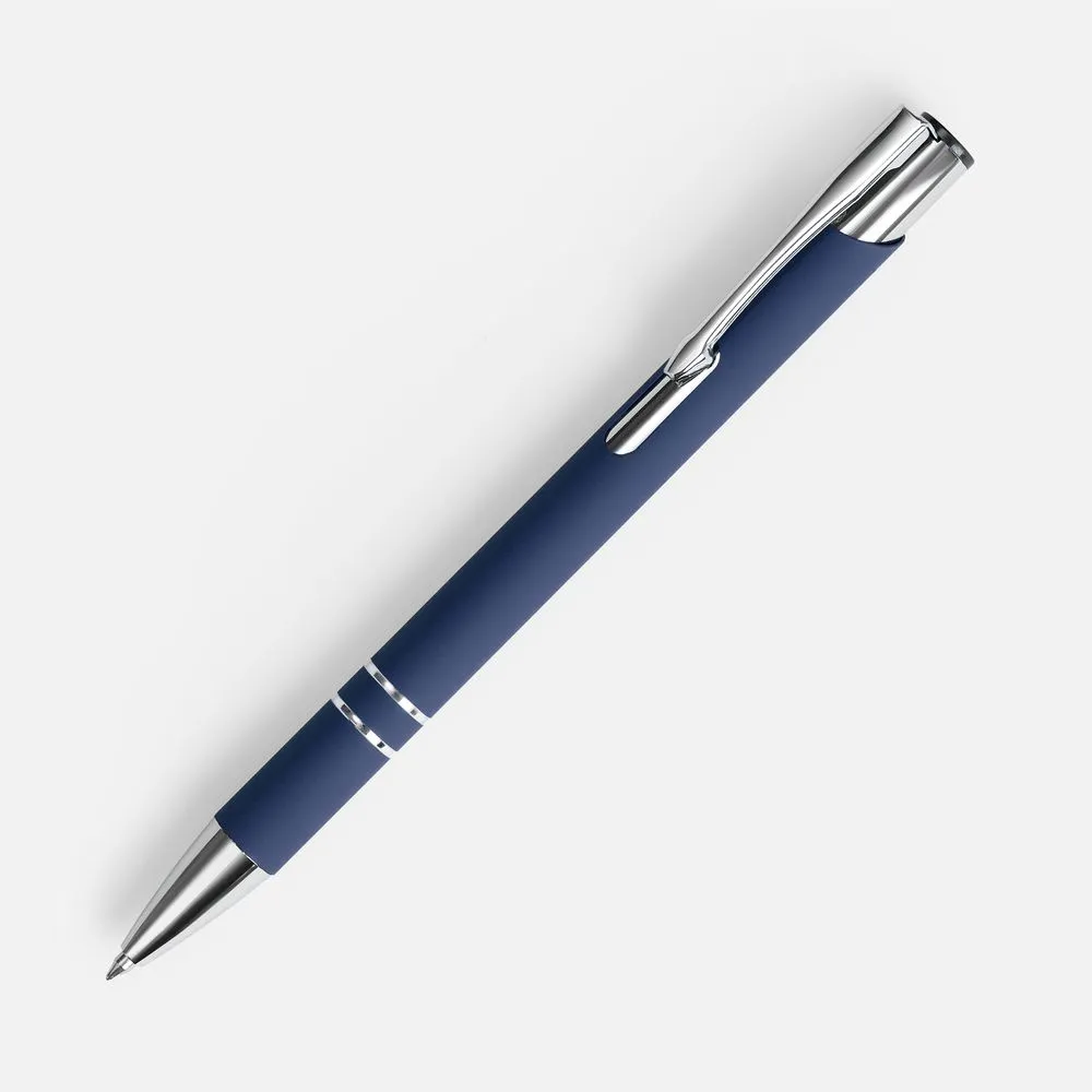 Ручка шариковая Keskus Soft Touch, темно-синяя