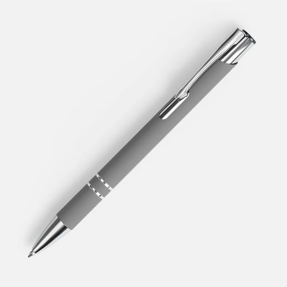 Ручка шариковая Keskus Soft Touch, серая