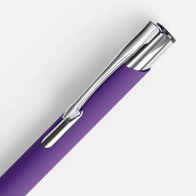 Ручка шариковая Keskus Soft Touch, фиолетовая — фото 4