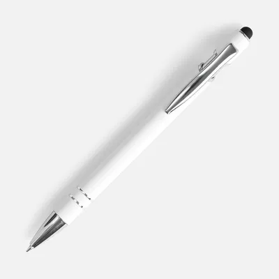 Ручка шариковая Pointer Soft Touch со стилусом, белая — фото 2