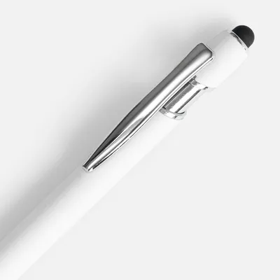 Ручка шариковая Pointer Soft Touch со стилусом, белая — фото 3