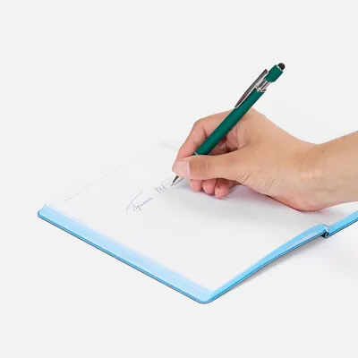 Ручка шариковая Pointer Soft Touch со стилусом, зеленая — фото 4