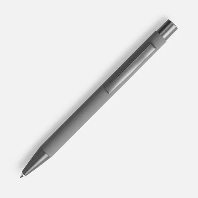 Ручка шариковая Atento Soft Touch, серая — фото 2