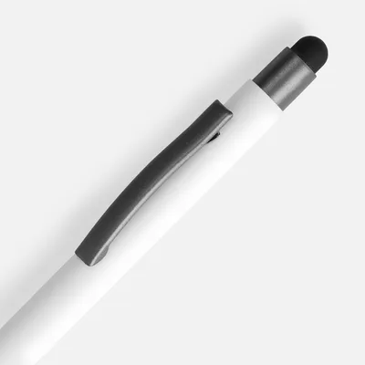 Ручка шариковая Atento Soft Touch со стилусом, белая — фото 3
