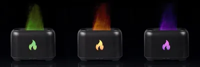 Увлажнитель-ароматизатор Fire Flick с имитацией пламени, черный — фото 11